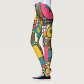 Groove Waves 70er Psychedelic Line Muster Leggings (Links)