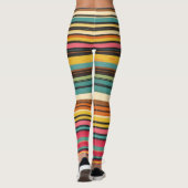 Groove Waves 70er Psychedelic Line Muster Leggings (Rückseite)