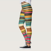 Groove Waves 70er Psychedelic Line Muster Leggings (Links)