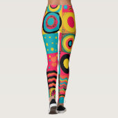 Groove Waves 70er Psychedelic Line Muster Leggings (Rückseite)