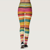 Groove Waves 70er Psychedelic Line Muster Leggings (Rückseite)