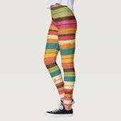 Groove Waves 70er Psychedelic Line Muster Leggings (Links)