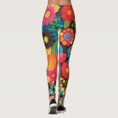 Groove Waves 70er Psychedelic Line Muster Leggings (Rückseite)