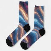 Groove Waves 70er Psychedelic Line Muster Socken (Linkes Detail)