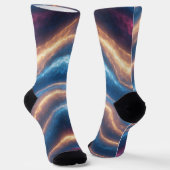 Groove Waves 70er Psychedelic Line Muster Socken (Gewinkelt)