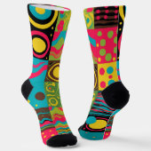 Groove Waves 70er Psychedelic Line Muster Socken (Gewinkelt)