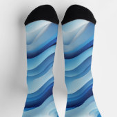 Groove Waves 70er Psychedelic Line Muster Socken (Oben)