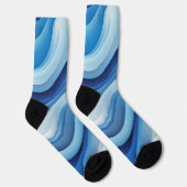 Groove Waves 70er Psychedelic Line Muster Socken (Rechts)