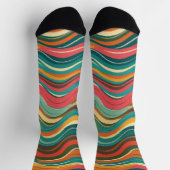 Groove Waves 70s Psychedelic Socken (Oben)