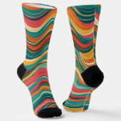 Groove Waves 70s Psychedelic Socken (Gewinkelt)