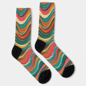 Groove Waves 70s Psychedelic Socken (Rechts)