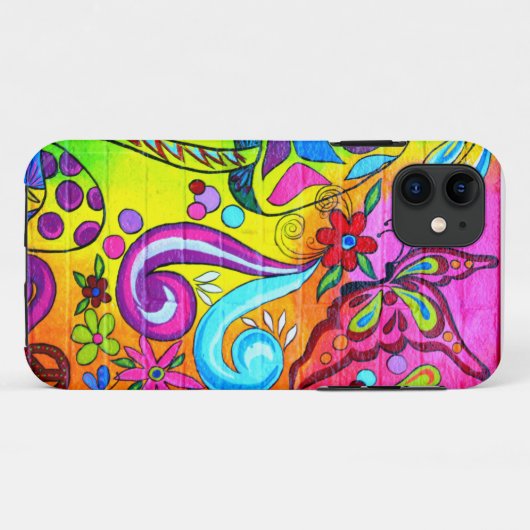 grooves, buntes Schmetterlingskoffer Case-Mate iPhone Hülle (Rückseite (Horizontal))