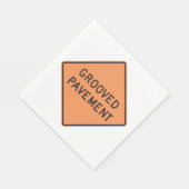 Grooves Pflasterstraßen signieren Napkins Serviette (Ecke)