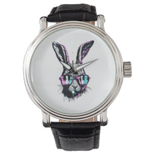 Groovi Rabbit Sonniges Gesicht mit Sonnenbrille Os Armbanduhr