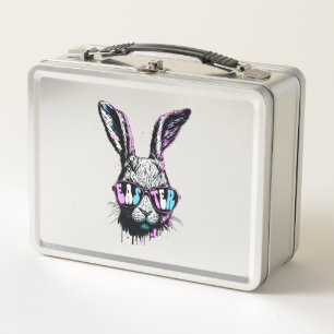 Groovi Rabbit Sonniges Gesicht mit Sonnenbrille Os Metall Brotdose