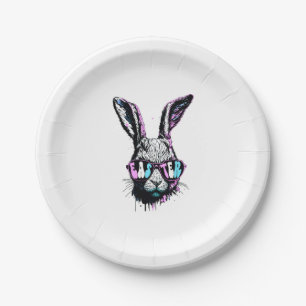 Groovi Rabbit Sonniges Gesicht mit Sonnenbrille Os Pappteller