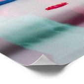 Groovie Hippie 60er Poodle Tanzen in der Disco Poster (Ecke)