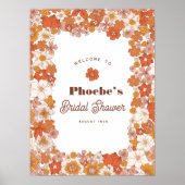 Groovie Hippie Floral Brautparty Locarno Poster (Vorne)