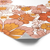 Groovie Hippie Floral Terracotta auf der Leventina Poster (Ecke)