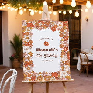 Groovie Hippie Floral Terracotta auf der Leventina Poster
