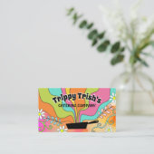 Groovie Hippie Koch Catering Kochkunststoff Feinsc Visitenkarte (Stehend Vorderseite)