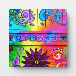 Groovie hippie Peace Liebe Fotoplatte