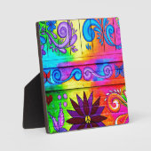 Groovie hippie Peace Liebe Fotoplatte (Vorderseite)