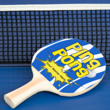 Groovige blaue Welle, personalisiertes Ping Pong P
