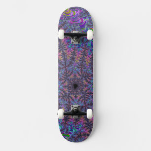 Groovige Boho-Farbige Juwel-Ton-Fraktal-Kunst Skateboard