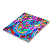 groovige Farben Hippie-Liebe Fliese (Seite)