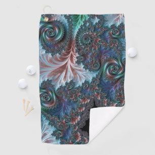 Groovige farbenfrohe Boho-Hippie-Mandelbrot-Frakta Golfhandtuch