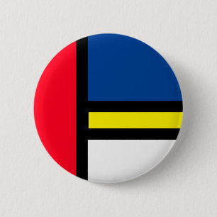 Groovige farbenfrohe moderne abstrakte Kunst im Mo Button
