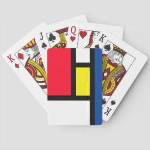 Groovige farbenfrohe moderne abstrakte Kunst im Mo Spielkarten