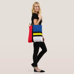 Groovige farbenfrohe moderne abstrakte Kunst im Mo Tasche