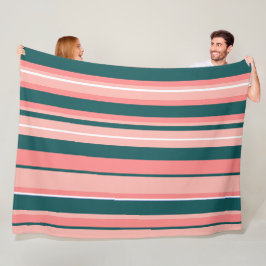 Groovige gestreifte Vintage Retro Streifen Fleecedecke