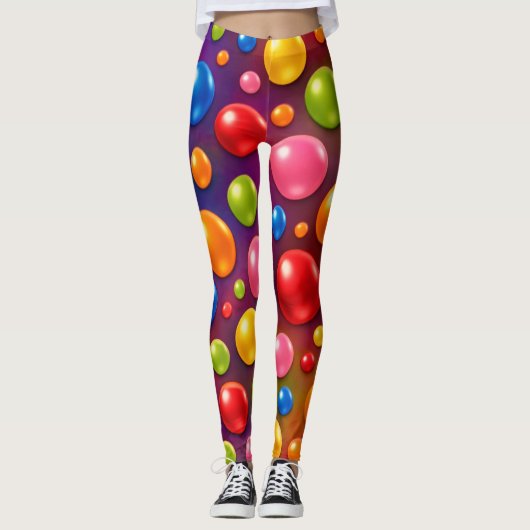 groovige Punkte  Leggings (Vorderseite)