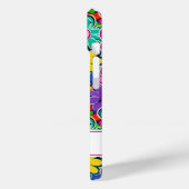 Groovige Retro-Blumenmuster personalisiert Case-Mate iPhone Hülle (Rückseite / Links)