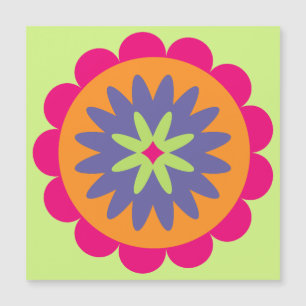 Groovige Retro-Botanik-Muster-Kunst Magneteinladung