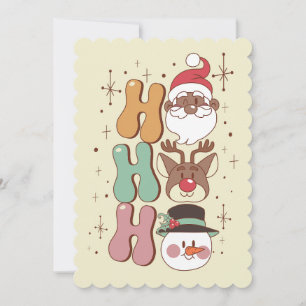 Groovige Weihnachtsschneemännchen Einladung