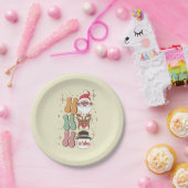 Groovige Weihnachtsschneemännchen Pappteller (Party)