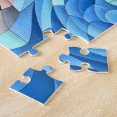 Grooviger farbenfroher Fluid-Patchwork-Abstrakt-Mo Puzzle (Seite)