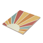 Grooviger Grunge-Retro-Sonnen-Design Fliese (Seite)
