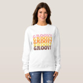 Grooviger Retro-Pullover Sweatshirt (Vorne ganz)