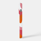 Grooviger Spaß Bunter Orange und Rosa Strudel iPhone Hülle (Linke Seite)