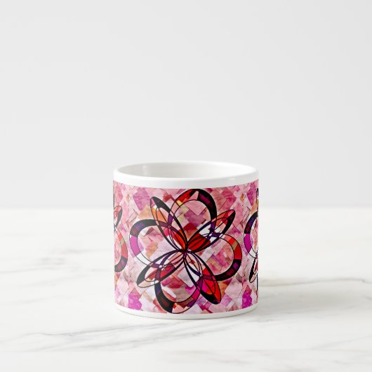 grooviges abstraktes Design Espressotasse (Vorderseite)