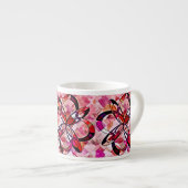 grooviges abstraktes Design Espressotasse (Vorderseite Rechts)