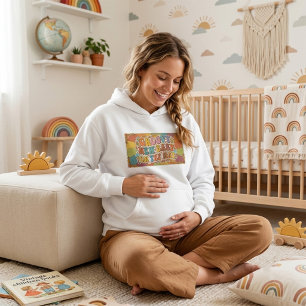 Grooviges neues Baby auf dem Weg Retro-Sonnenschei Hoodie