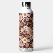 Grooviges Retro-Blumengarten-Muster Trinkflasche (links)