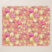 grooviges rosa Blumenmuster Sherpadecke (Vorderseite (Horizontal))