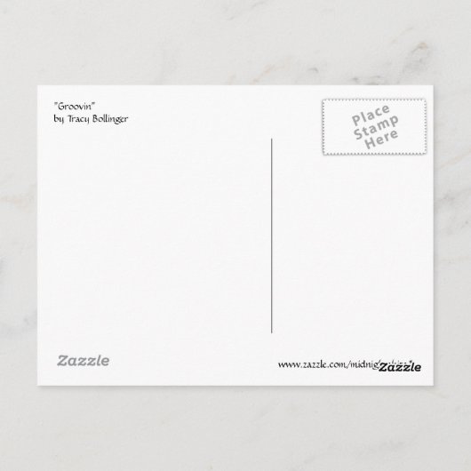 Groovin' Postkarte (Rückseite)